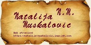 Natalija Muskalović vizit kartica